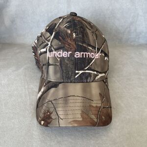 Under Armour Ladies Camo Pink Adjustable Hat Breathable Hunting Outdoors Fishing